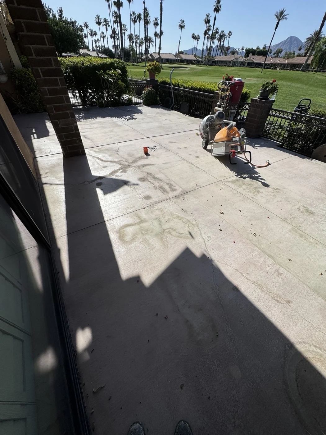 Before: patio / full-broadcast flake